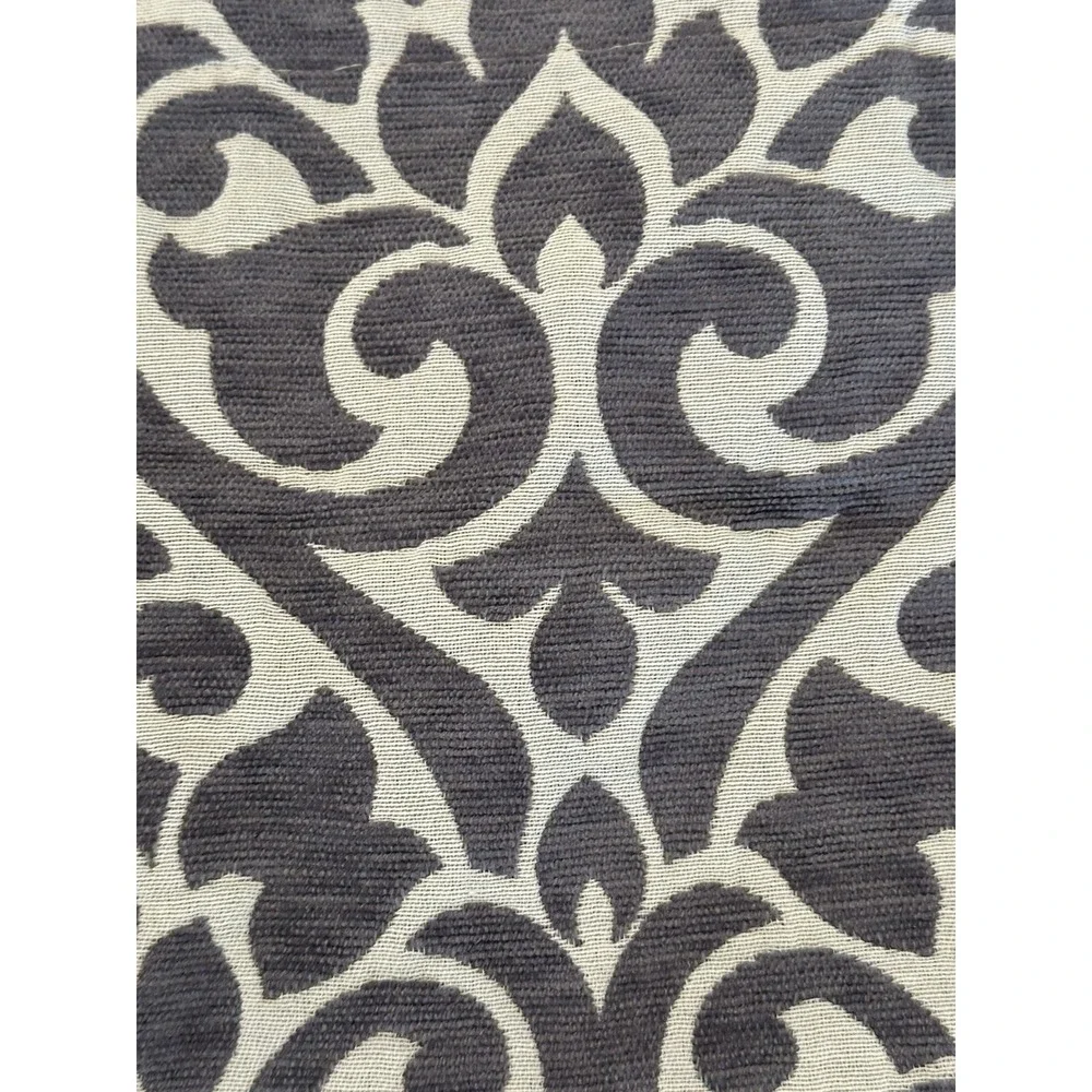 Twill & Birch Valance French Blue Belle Maison Bryce Chenille Pewter  ~53